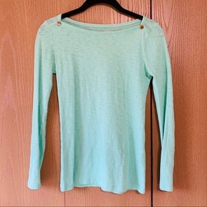 J Crew mint green painter tee XXS